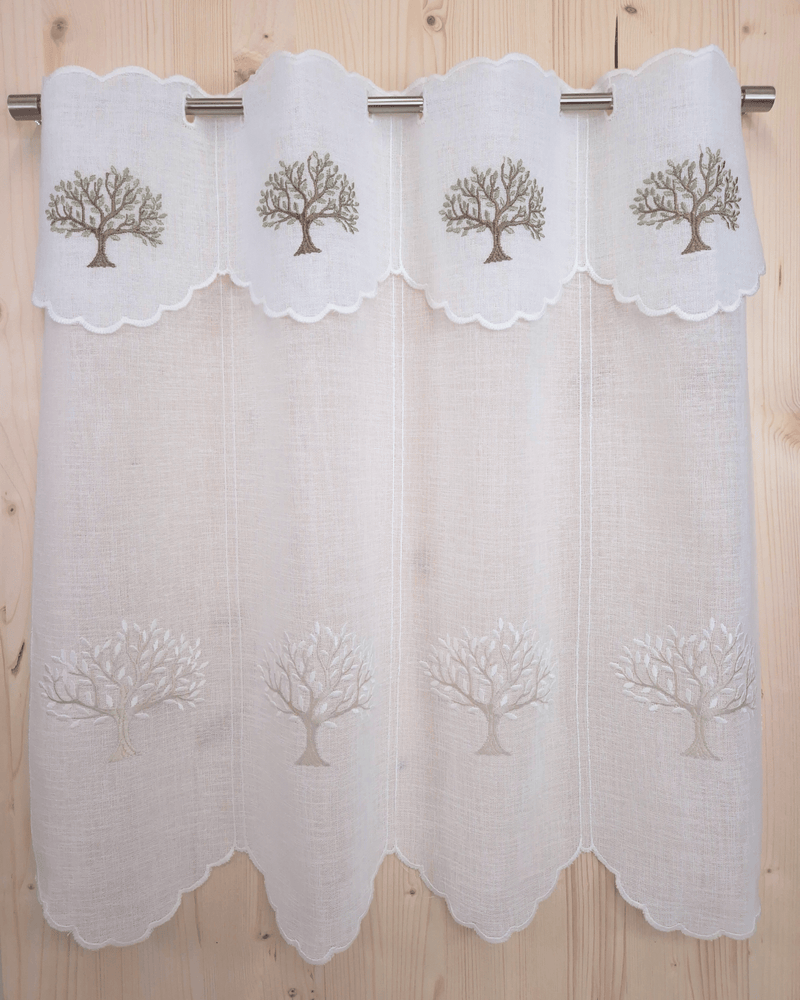 Tenda a vetro ricamata - ALBERO DELLA VITA