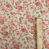 Rohbaumwolle H 280 cm - ROSA BLUMEN