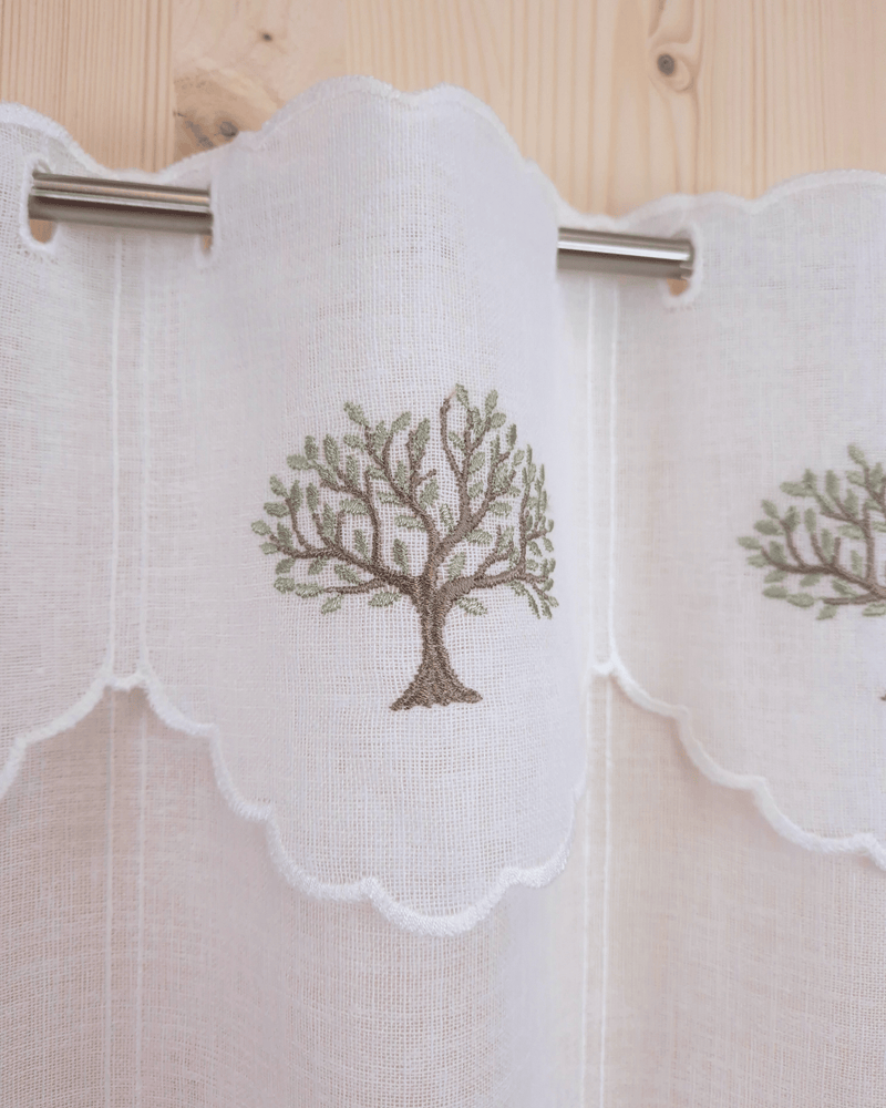 Tenda a vetro ricamata - ALBERO DELLA VITA