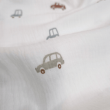 Mussola di Cotone Doppia Garza H 140 cm - MACCHININE/LATTE