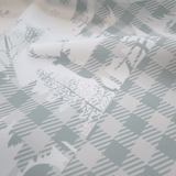 Tessuto no stiro H 150 cm - PAESAGGIO INVERNALE/SCOZZESE GRIGIO