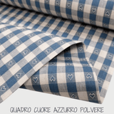 Kollektion „Streifen, Quadrat und Uni“, H 180 cm – PULVERBLAU 