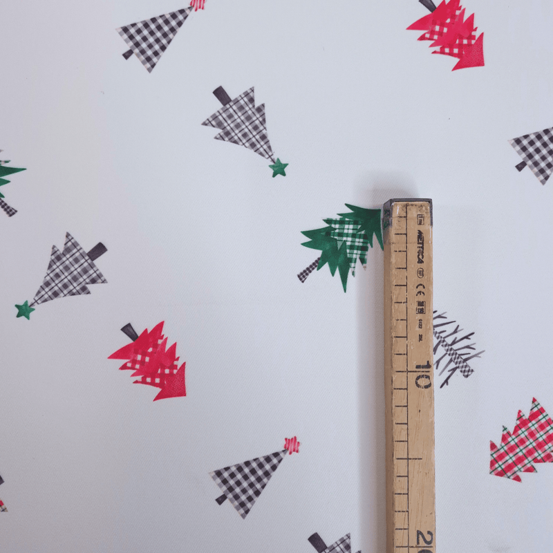 Tessuto no stiro H 150 cm - ALBERI DI NATALE