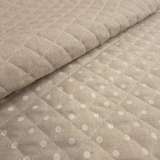 Trapuntato in misto cotone double face H 140 cm - GREZZO POIS BIANCHI