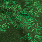 Cotone Americano Batik H 110 cm - FIORI VERDI