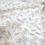 Mousseline imprimée - PLUMES/TERRE CUITE H 140 cm