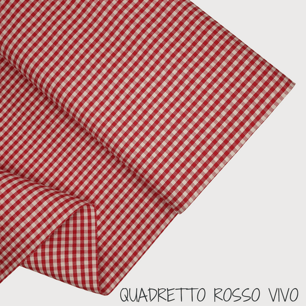 Collection "Rayure, carré et uni" H 180 cm - ROUGE VIF 