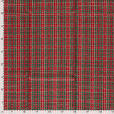 Cotone Natale H 147 cm - TARTAN PICCOLO ROSSO/VERDE con LUREX ORO