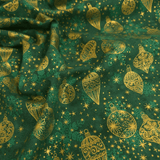Cotone Americano H 110 cm - PALLINE DI NATALE DORATE/VERDE