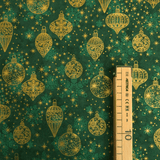 Cotone Americano H 110 cm - PALLINE DI NATALE DORATE/VERDE