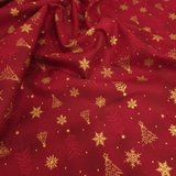 Cotone Americano H 110 cm - COORDINATO BORDEAUX/ORO