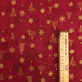 Cotone Americano H 110 cm - COORDINATO BORDEAUX/ORO