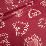 Tessuto Resinato/Antimacchia H 155 cm - LINEA CUORE/ROSSO SCURO
