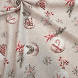 Cotton Panama Digital Fund H 160 cm - SNOWY HOUSES