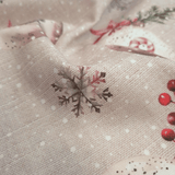 Cotton Panama Digital Fund H 160 cm - SNOWY HOUSES