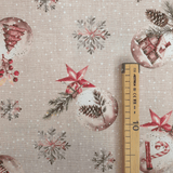 Cotton Panama Digital Fund H 160 cm - SNOWY HOUSES