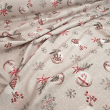 Cotton Panama Digital Fund H 160 cm - SNOWY HOUSES