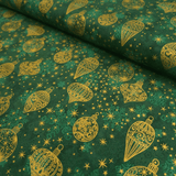 Cotone Americano H 110 cm - PALLINE DI NATALE DORATE/VERDE