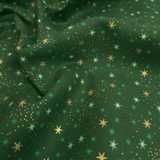 Cotone Americano H 110 cm - COORDINATO VERDE/ORO