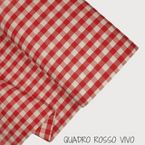 Collection "Rayure, carré et uni" H 180 cm - ROUGE VIF 