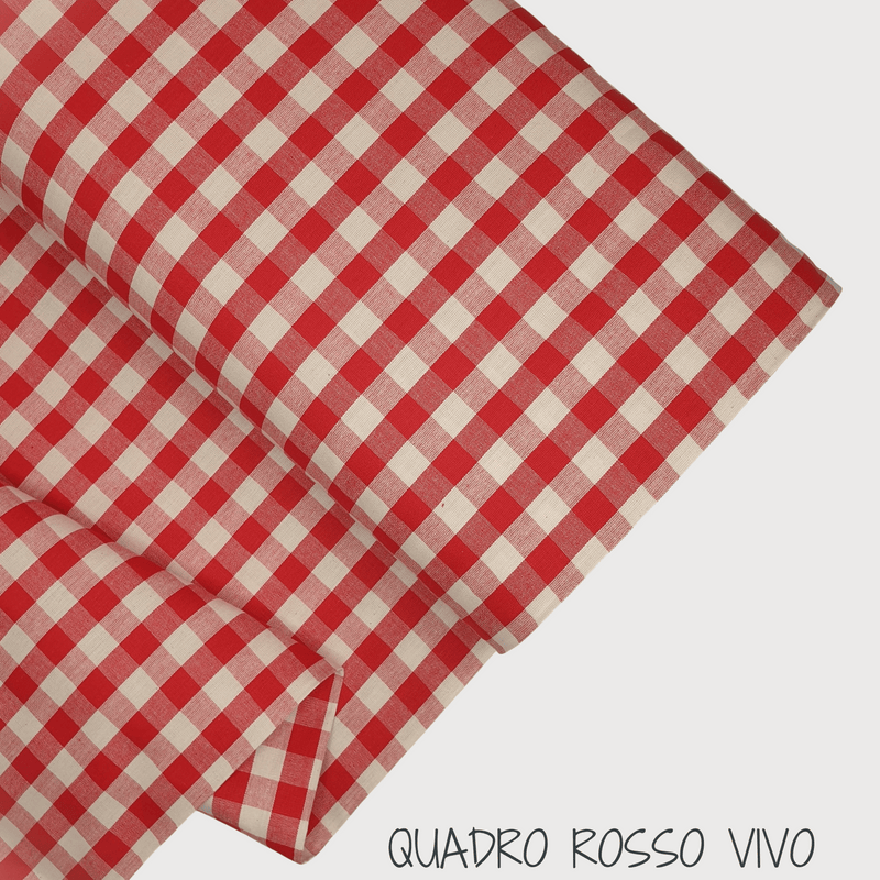 Collection "Rayure, carré et uni" H 180 cm - ROUGE VIF 