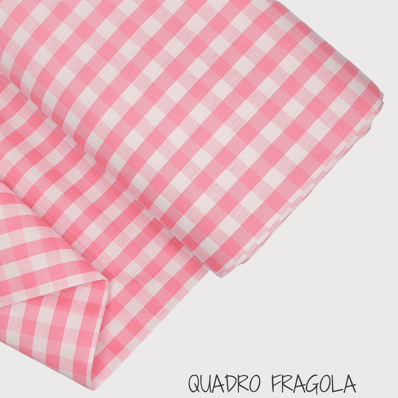 Kollektion „Streifen, Quadrat und Uni“, H 180 cm – ERDBEERE 
