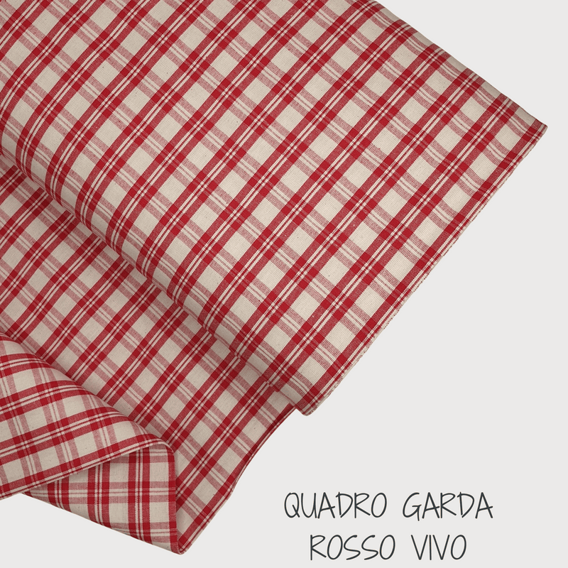 Collection "Rayure, carré et uni" H 180 cm - ROUGE VIF 