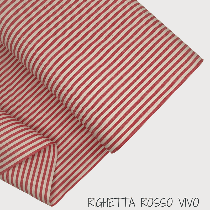 Collection "Rayure, carré et uni" H 180 cm - ROUGE VIF 