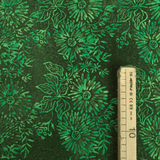 Cotone Americano Batik H 110 cm - FIORI VERDI