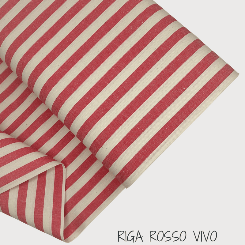 Collection "Rayure, carré et uni" H 180 cm - ROUGE VIF 