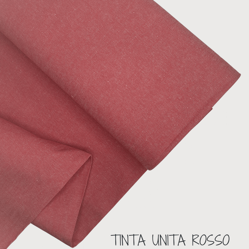 Collezione "Riga, quadretto e unito" H 180 cm - ROSSO