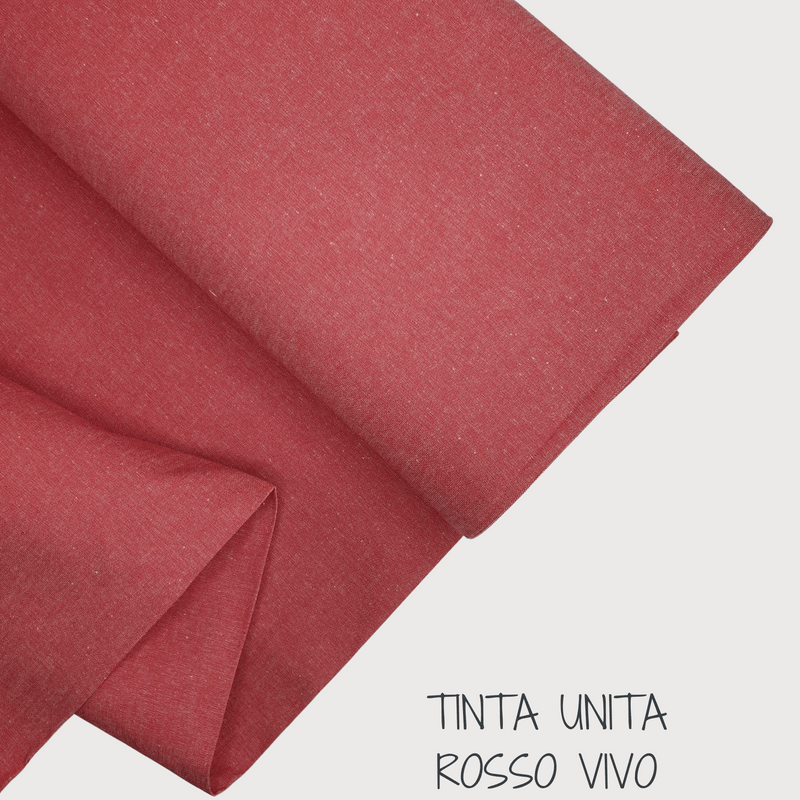 Collection "Rayure, carré et uni" H 180 cm - ROUGE VIF 