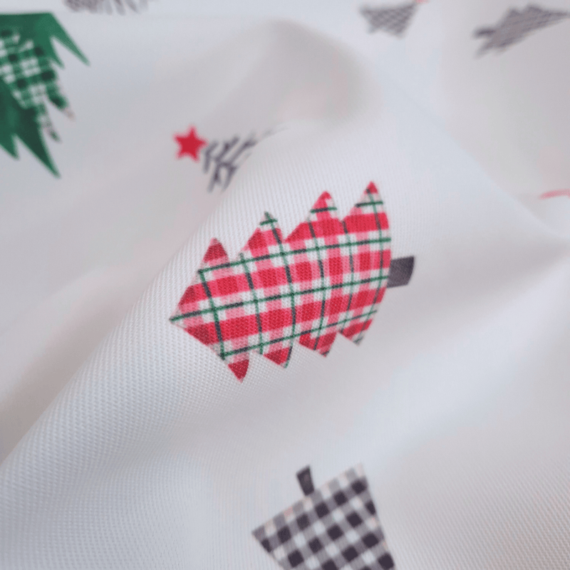 Tessuto no stiro H 150 cm - ALBERI DI NATALE
