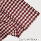 Kollektion „Streifen, Quadrat und Uni“, H 180 cm – BORDEAUX 