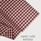Kollektion „Streifen, Quadrat und Uni“, H 180 cm – BORDEAUX 