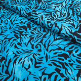 Cotone Americano Batik H 110 cm - FANTASIA AZZURRO/NERO