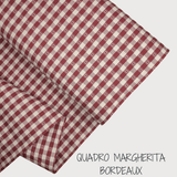 Kollektion „Streifen, Quadrat und Uni“, H 180 cm – BORDEAUX 