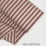 Kollektion „Streifen, Quadrat und Uni“, H 180 cm – BORDEAUX 