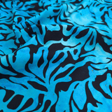 Cotone Americano Batik H 110 cm - FANTASIA AZZURRO/NERO