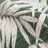 Tessuto Arredo Jacquard H 140 cm - FOGLIE FONDO VERDE