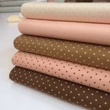 Cotone Americano H 110 cm - POIS ROSA/MARRONE