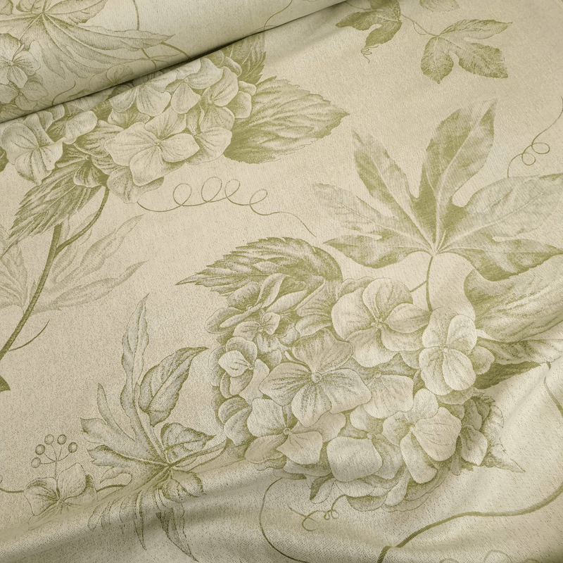 Tovagliato Fiandra in Misto Lino H 180 cm - ORTENSIE VERDE