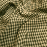 Tessuto Cotone H 110 cm - MINI QUADRETTO VERDONE/ECRU