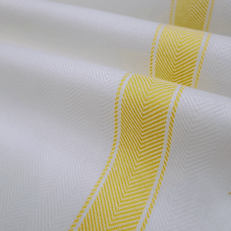 Tessuto per Asciugapiatti spinato H 60 cm - BIANCO RIGA GIALLO