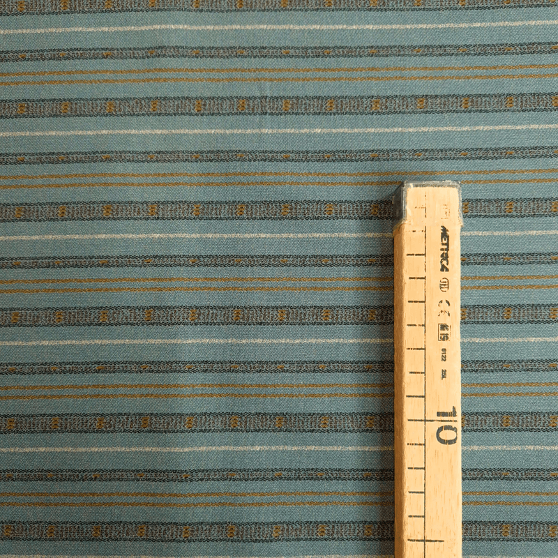 Cotone Americano H 110 cm - RIGHE SENAPE/OTTANIO