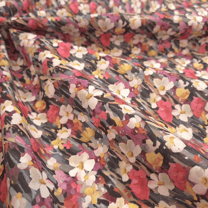 Tessuto Cotone Digital H 150 cm - DIPINTO DI FIORELLINI