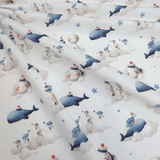Tessuto Cotone H 140 cm - LA BALENA DEI SOGNI