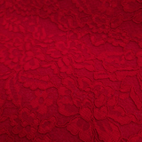 Feltro Lana con Pizzo H 135 cm - ROSSO