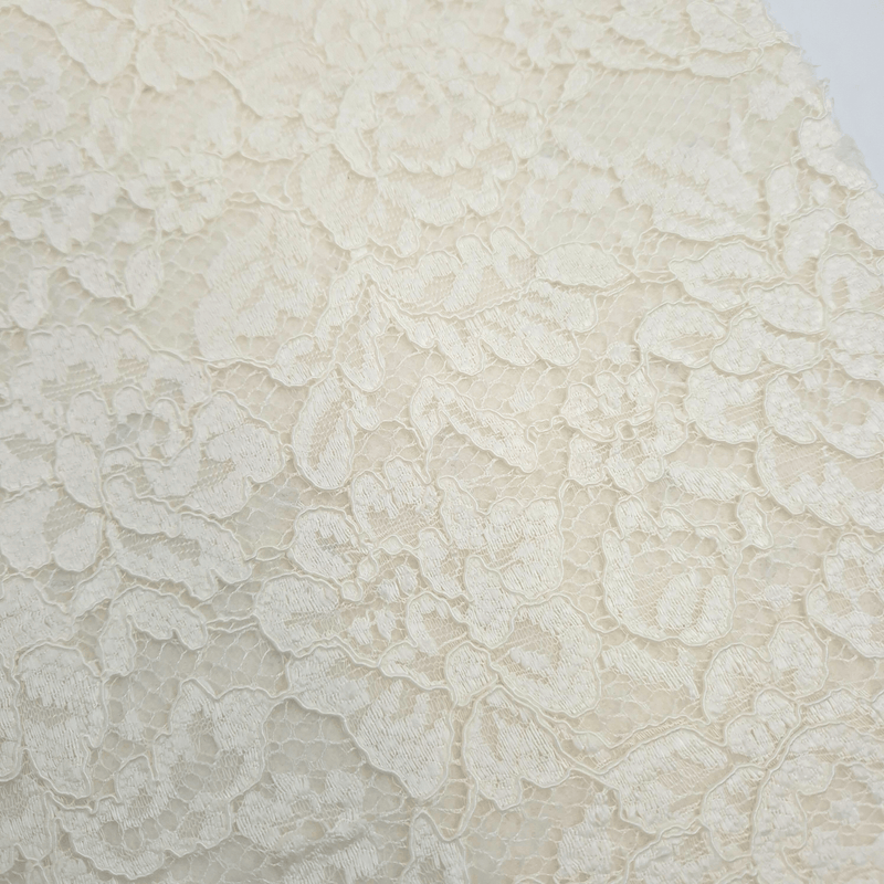 Feltro Lana con Pizzo H 135 cm - LATTE