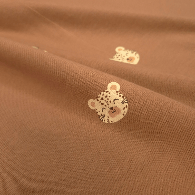 Jersey di Cotone H 150 cm - BABY LEOPARDO